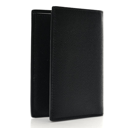 Saint Laurent Grain De Poudre Monogram Bi-Fold Wallet Black 3 of 8