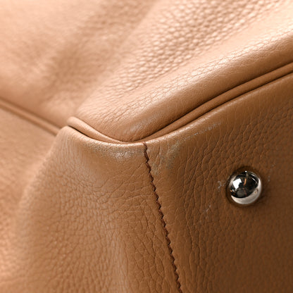 Hermes Taurillon Clemence Victoria II Cabas 35 Tabac Camel 8 of 13
