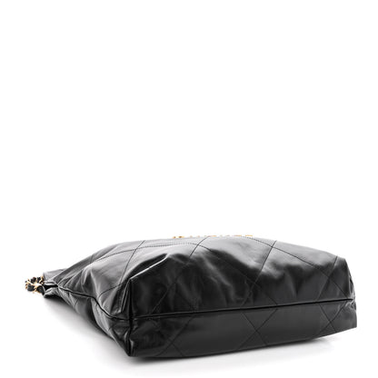 Chanel Shiny Calfskin Quilted Small Chanel 22 Black 5 of 11