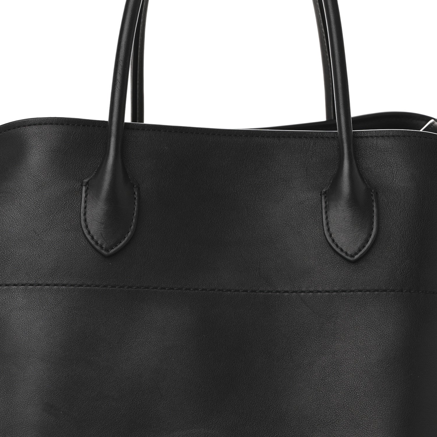 The Row Polished Saddle Calfskin Soft Margaux 17 Black 7 of 9