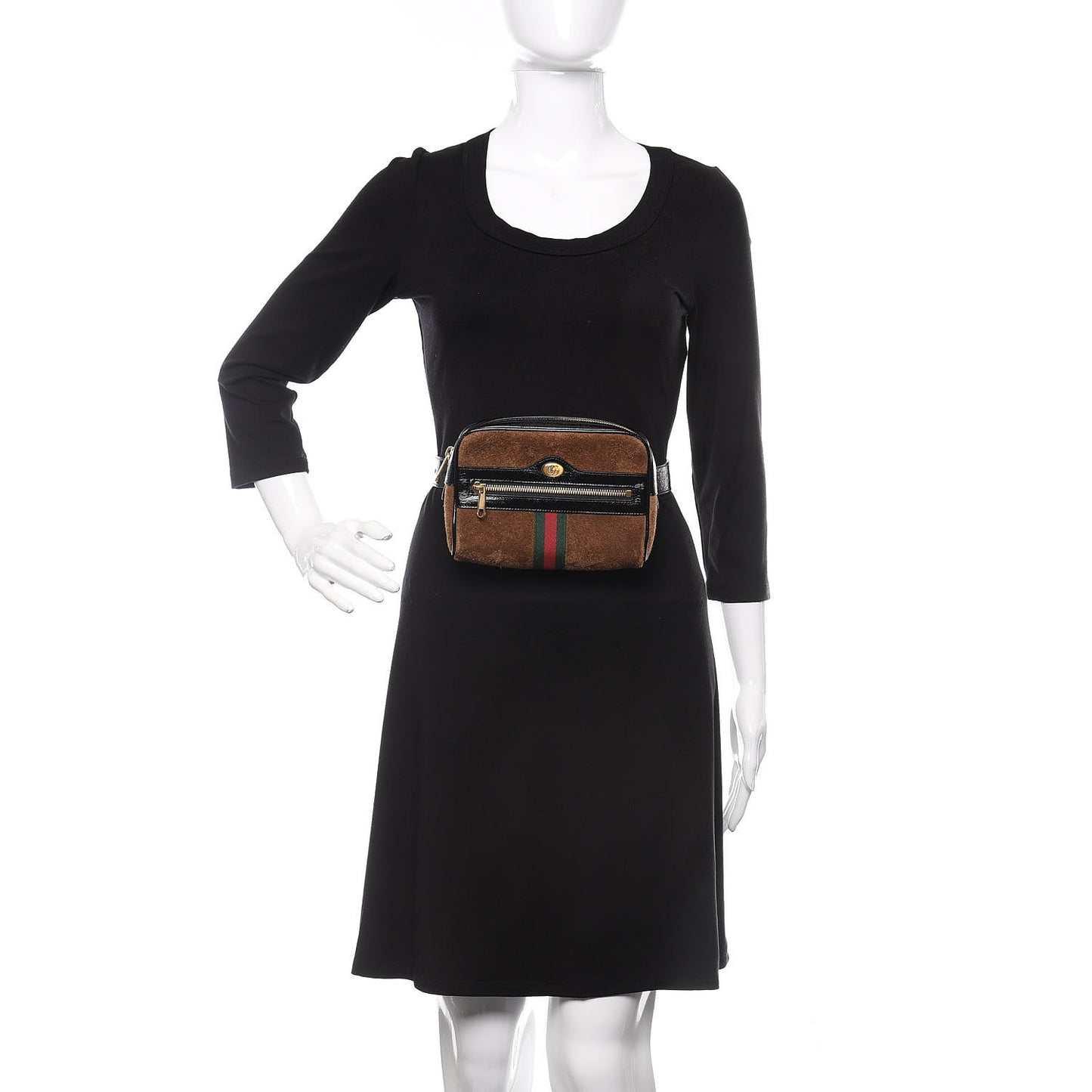 Suede Small Ophidia Belt Bag 65 26 Nocciola Black