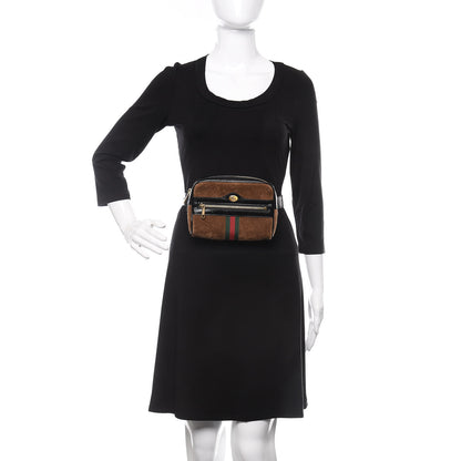 Gucci Suede Small Ophidia Belt Bag 65 26 Nocciola Black 2 of 11