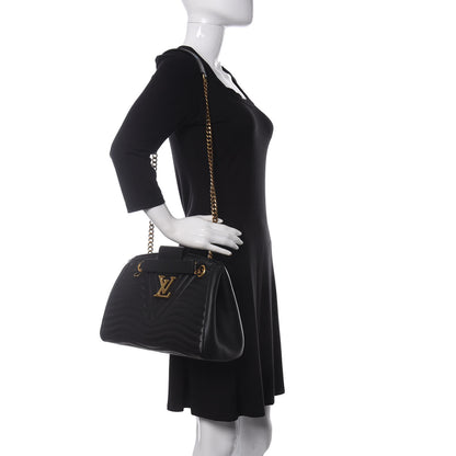 Louis Vuitton Calfskin New Wave Chain Tote Black 3 of 9