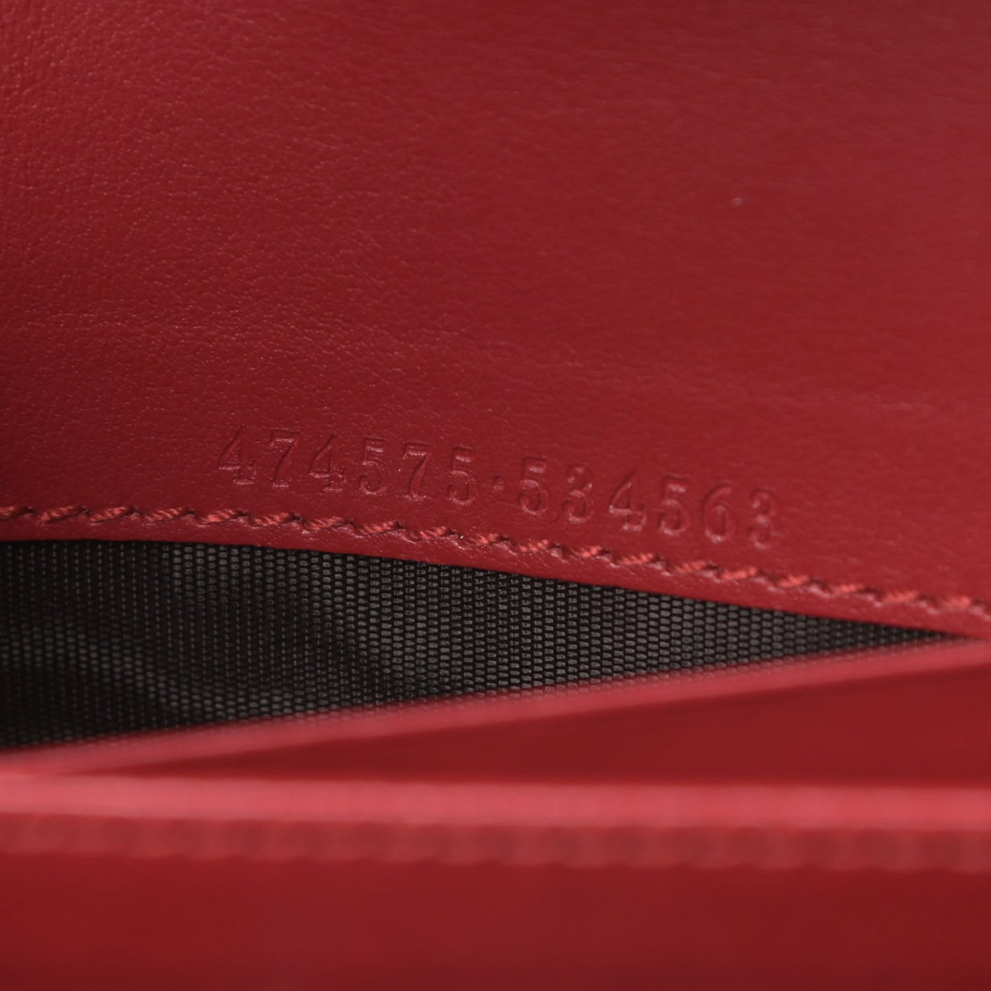 Calfskin Matelasse GG Marmont Chain Wallet Hibiscus Red