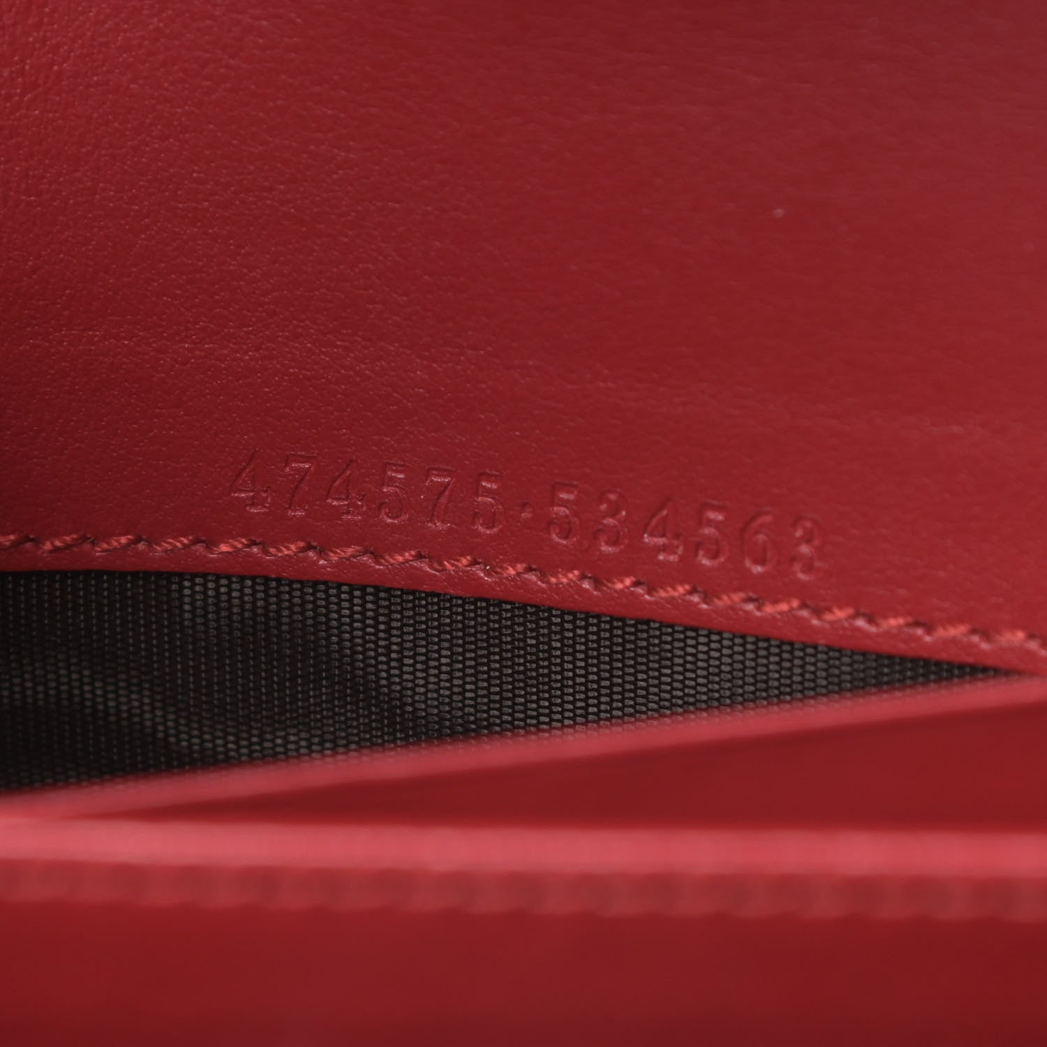Gucci Calfskin Matelasse GG Marmont Chain Wallet Hibiscus Red 7 of 15