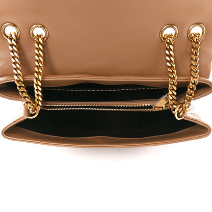 Saint Laurent Calfskin Y Quilted Monogram Medium Loulou Chain Satchel Natural Tan 5 of 12