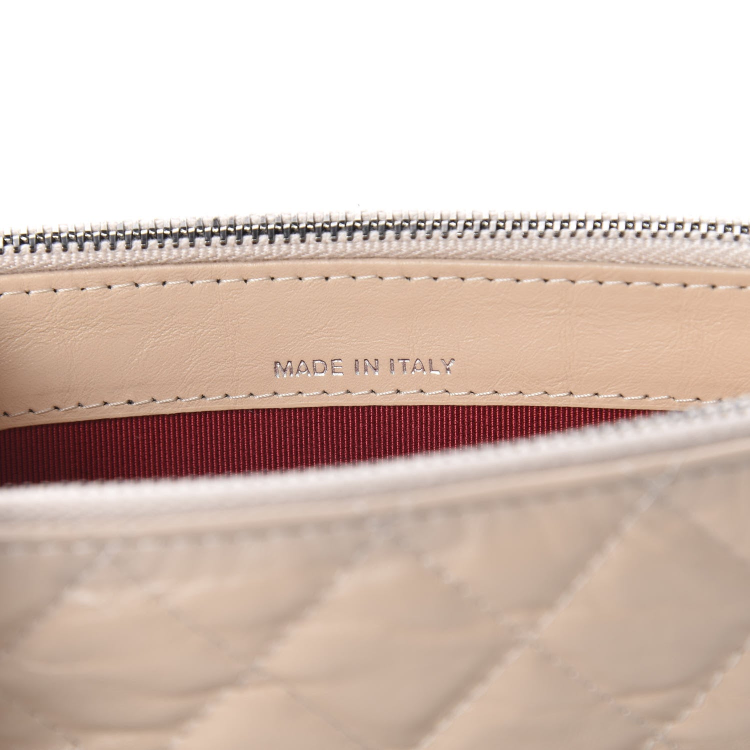 Chanel Aged Calfskin Quilted Small Gabrielle Clutch With Chain Beige Black 8 of 10