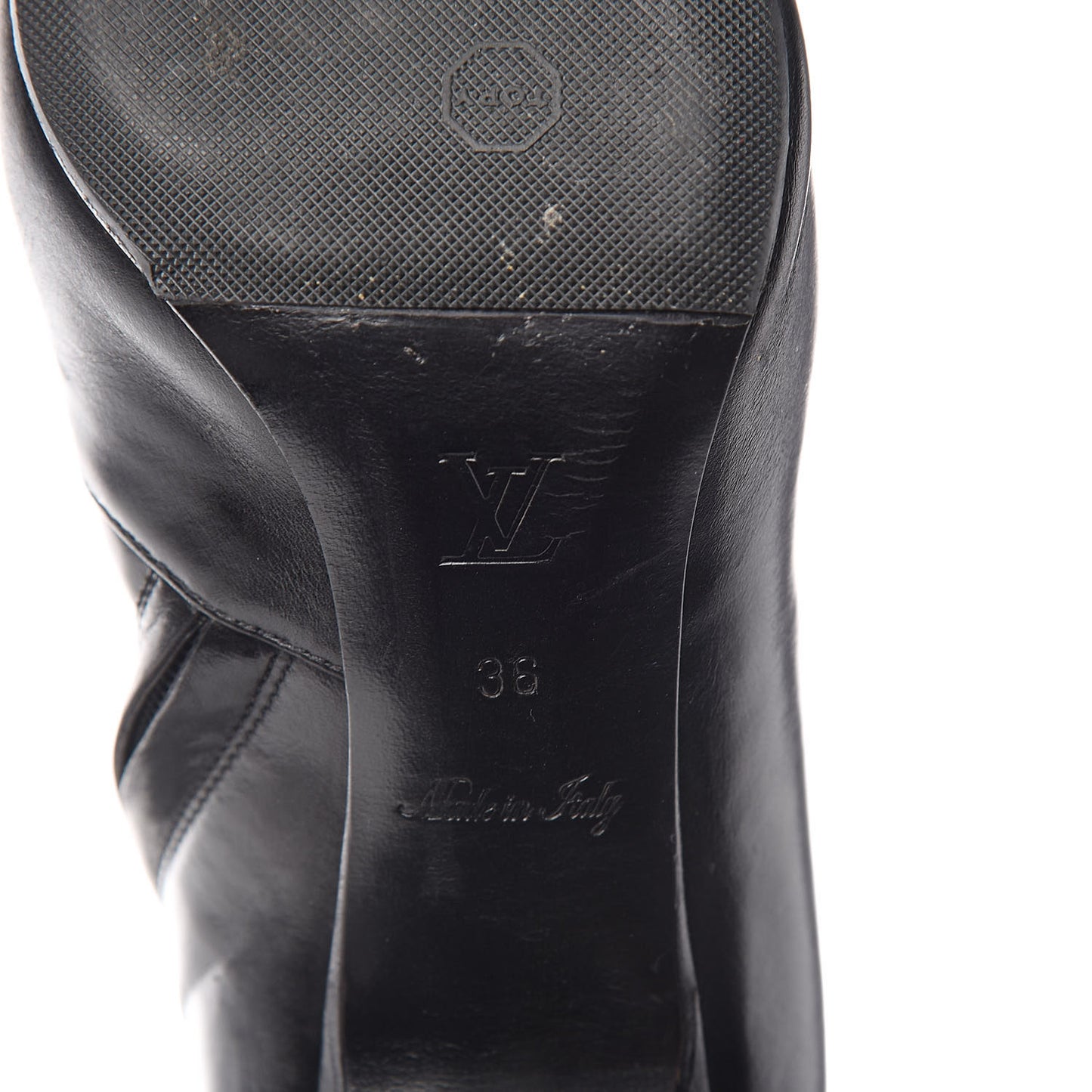Calfskin Gamble High Boots 36 Black