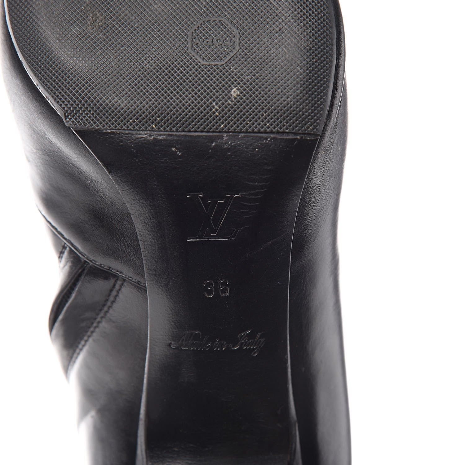 Louis Vuitton Calfskin Gamble High Boots 36 Black 6 of 8