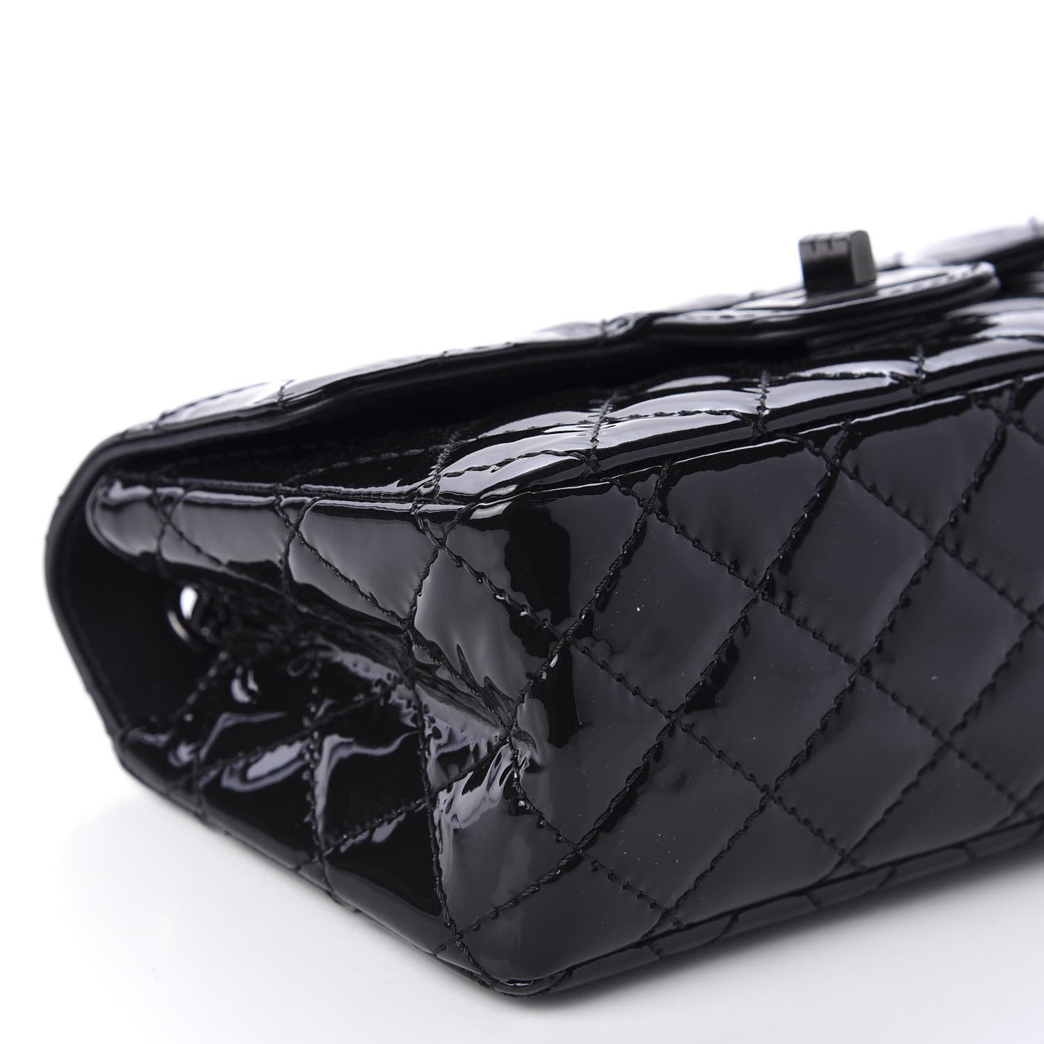 Chanel Patent Calfskin Quilted 2.55 Reissue Mini Flap Black 6 of 11