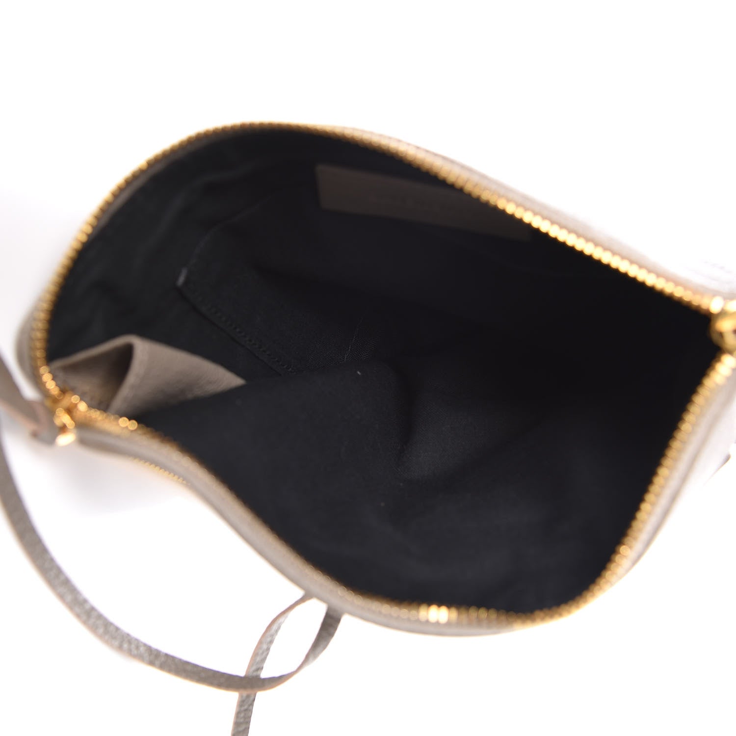 Balenciaga Chevre Gold Metallic Edge Hardware Pouch Gris Taupe 5 of 9