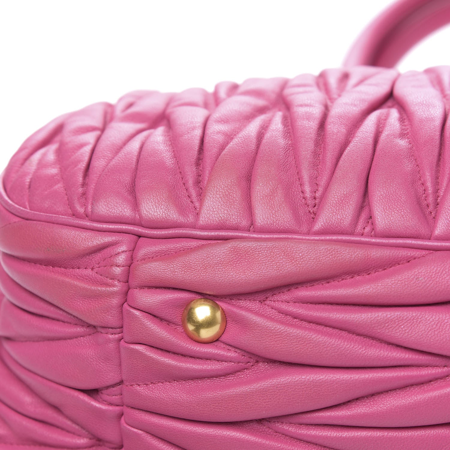 Miu Miu Nappa Matelasse Bauletto Top Handle Bowler Loto 13 of 16