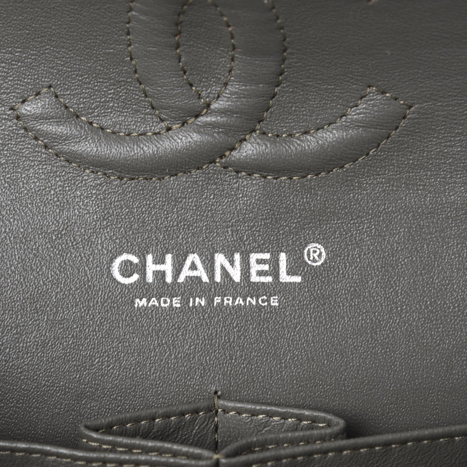 Chanel Caviar Quilted Medium Double Flap Grey 7 of 10