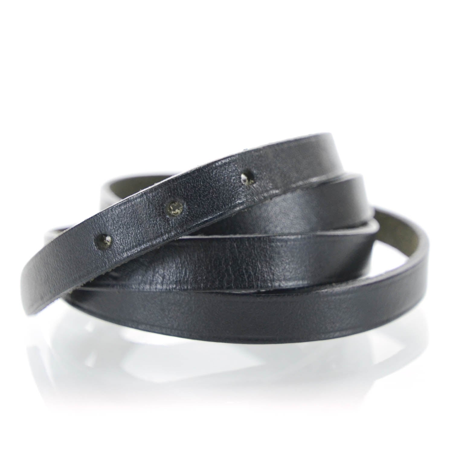 Hermes Chamonix Hapi Triple Tour Wrap Bracelet Black 4 of 5
