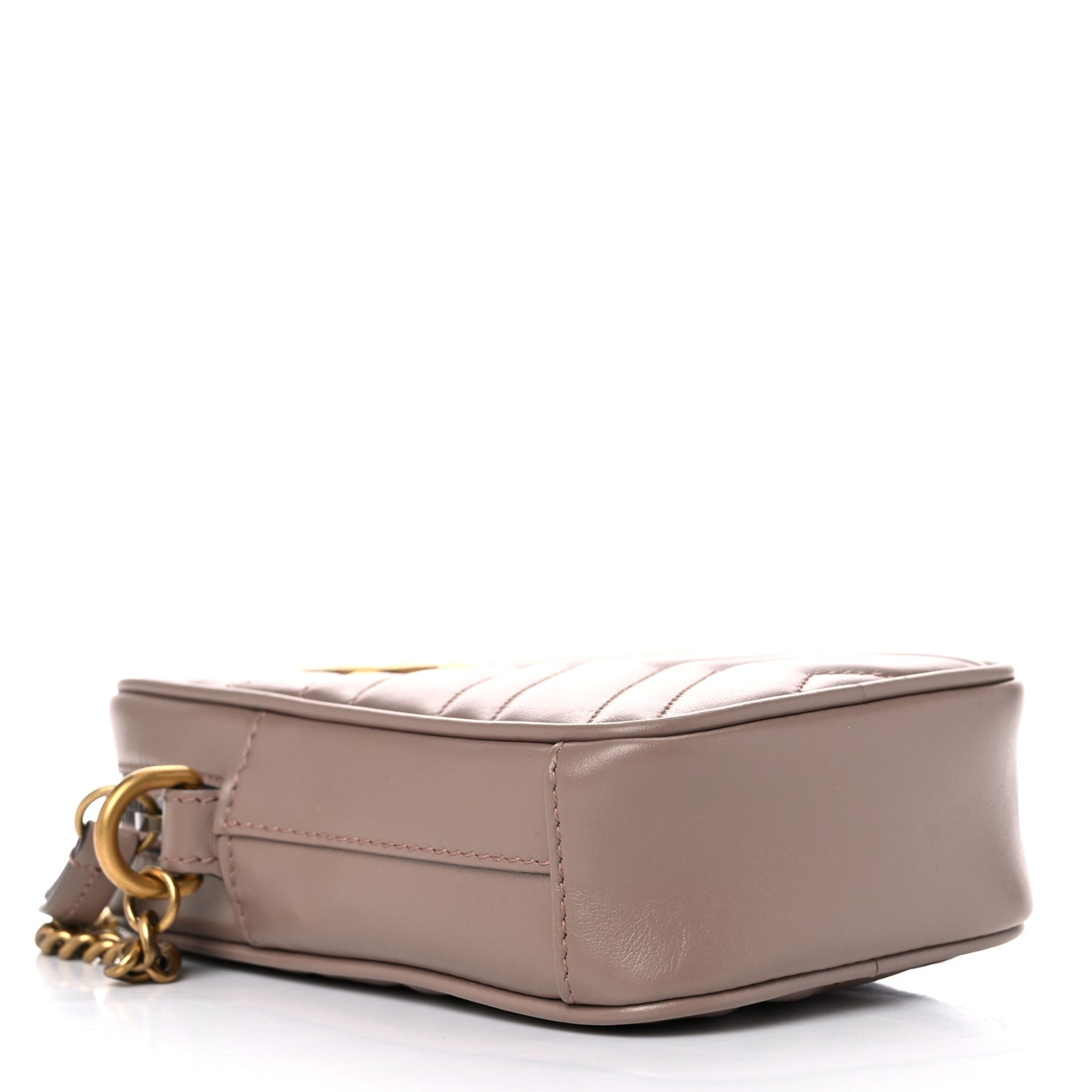 Calfskin Matelasse Mini GG Marmont Crossbody Bag Porcelain Rose