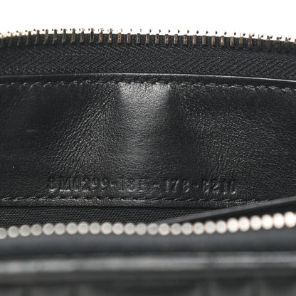 Fendi Shiny Nappa Trapuntata DotCom Zip Around Wristlet Wallet Black 8 of 10
