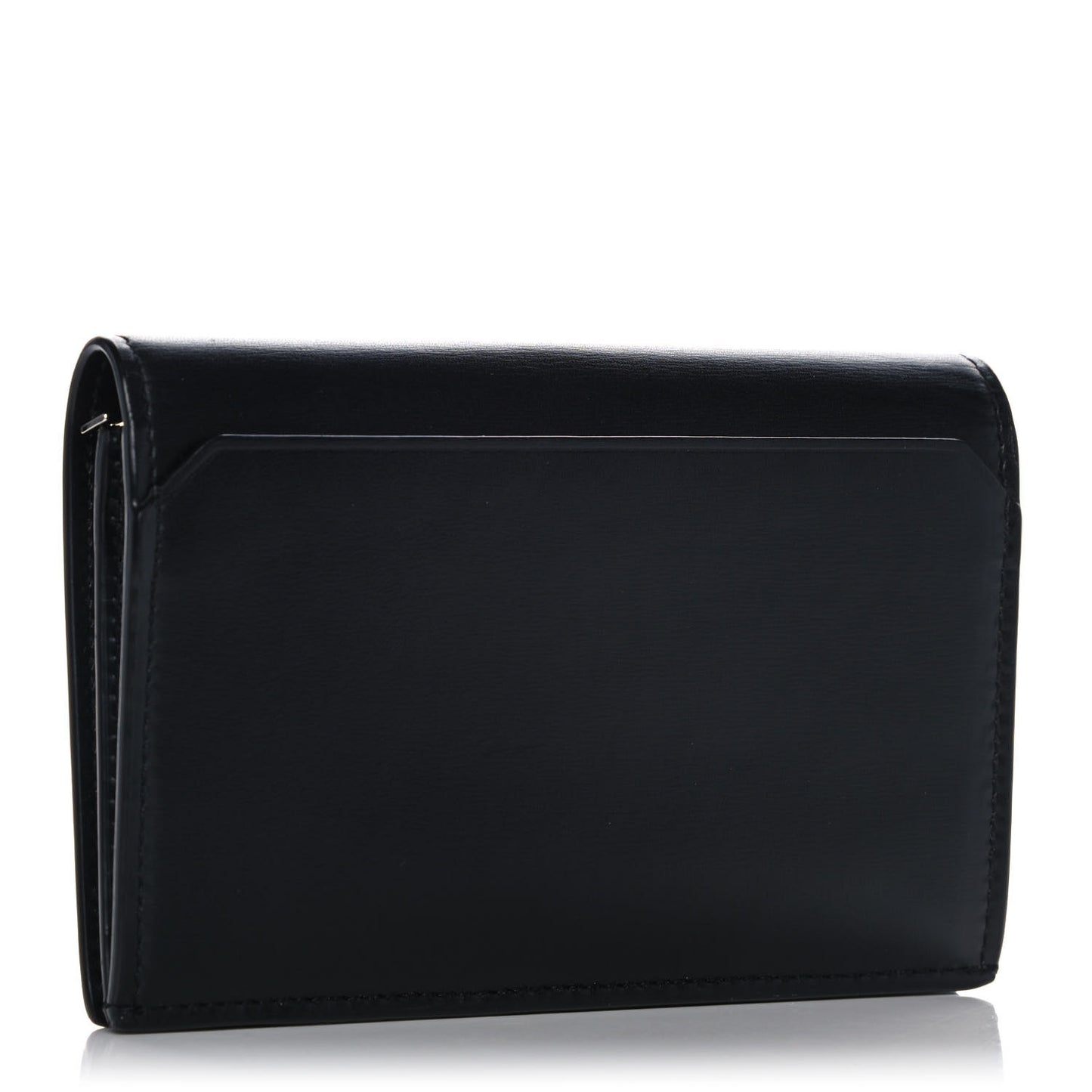 Calfskin Fragments Flap Wallet Black