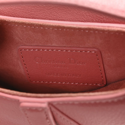 Christian Dior Goatskin Micro Saddle Bag With Strap Coral Powder 6 of 11
