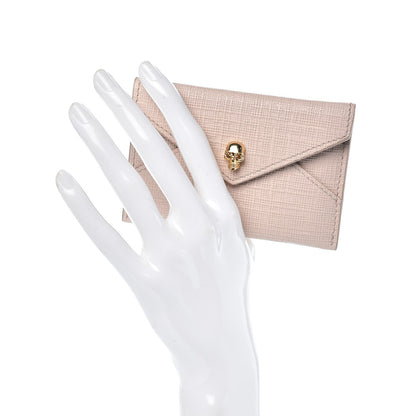 Alexander McQueen Calfskin Skull Envelope Card Holder Teint 2 of 7