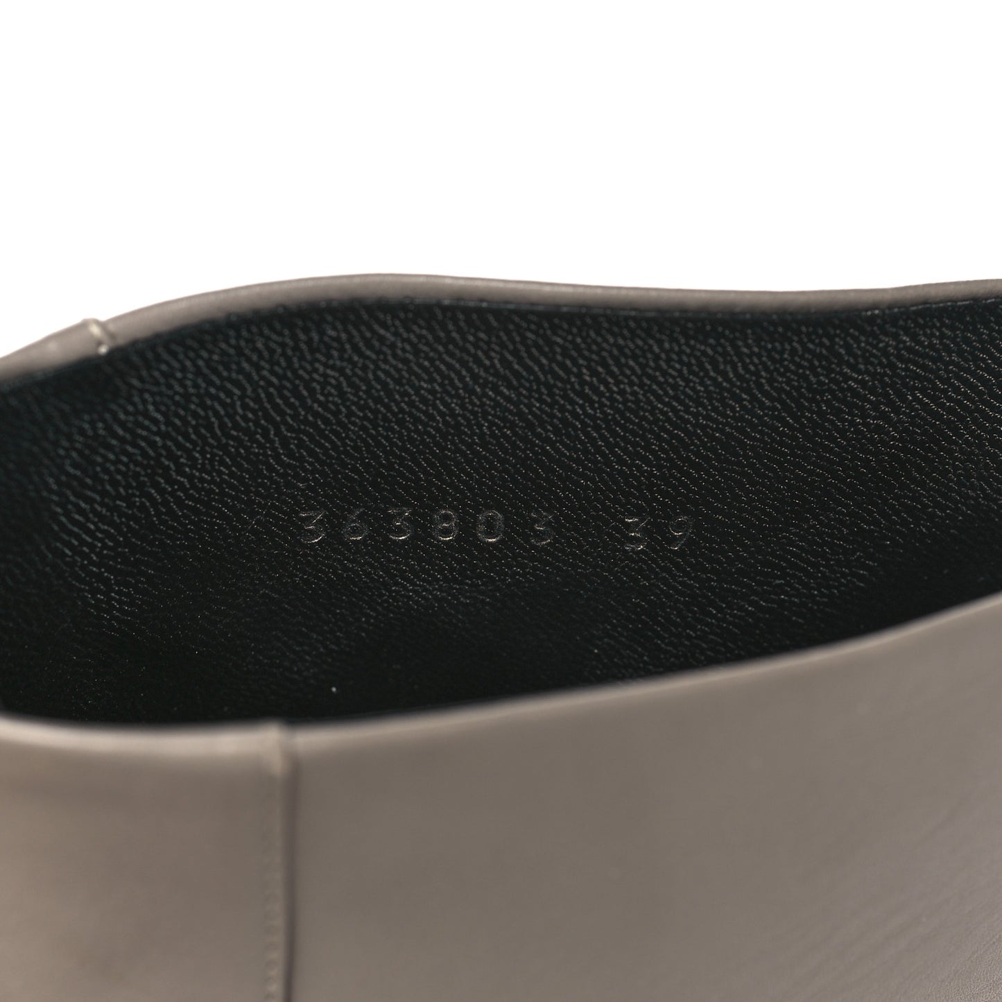 Calfskin Twiggy Horsebit Boot 39 Storm Grey