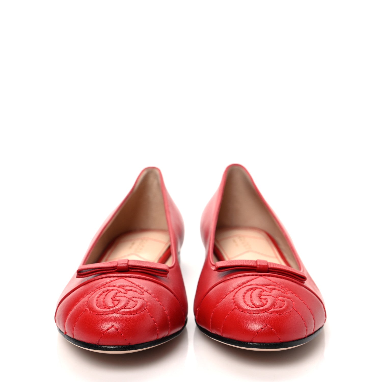 Gucci Double G Ballet Flats 36.5 Red 2 of 8