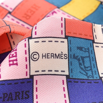 Hermes Silk Bolduc Au Carre Twilly Corail Jaune Multicolor 5 of 5
