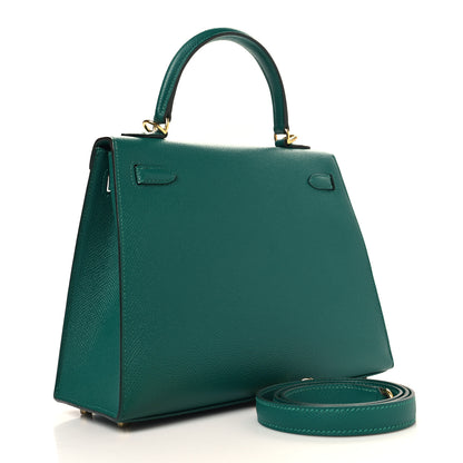 Hermes Epsom Kelly Sellier 25 Malachite 3 of 12