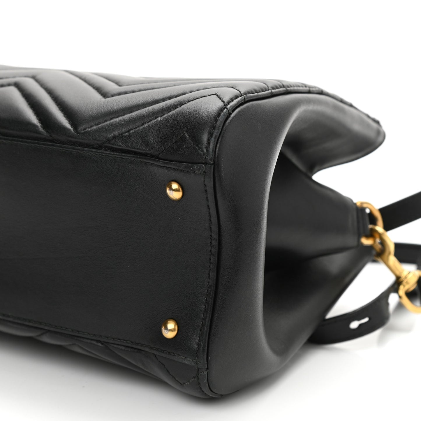 Calfskin Matelasse Small GG Marmont Tote Black