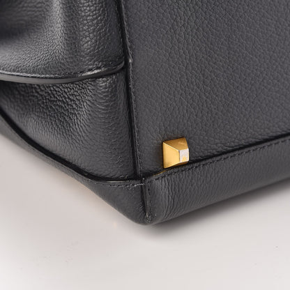 MCM Pebbled Calfskin Medium Milla Backpack Black 12 of 15