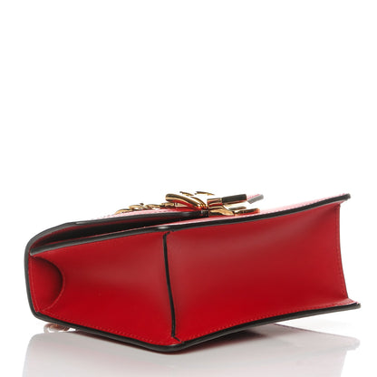 Gucci Calfskin Mini Sylvie Chain Shoulder Bag Hibiscus Red 4 of 8