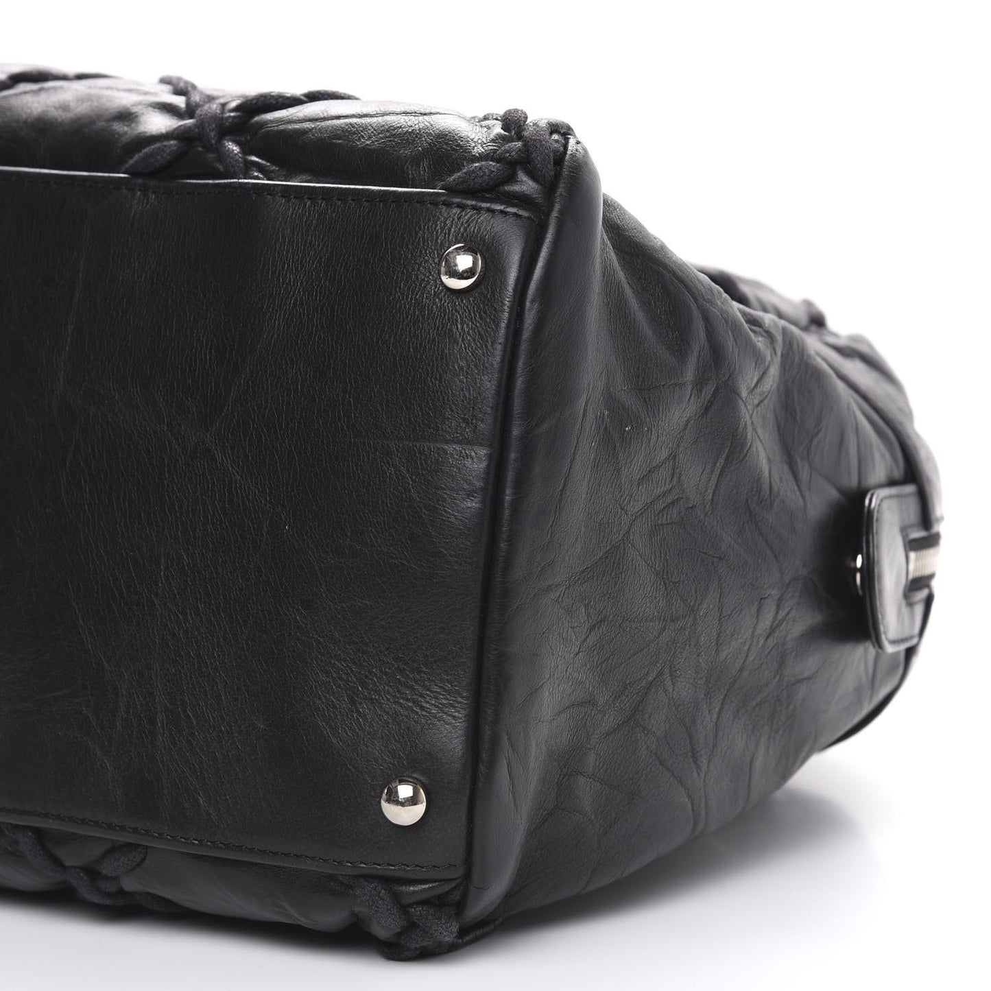 Calfskin Ultra Stitch Bowler Black