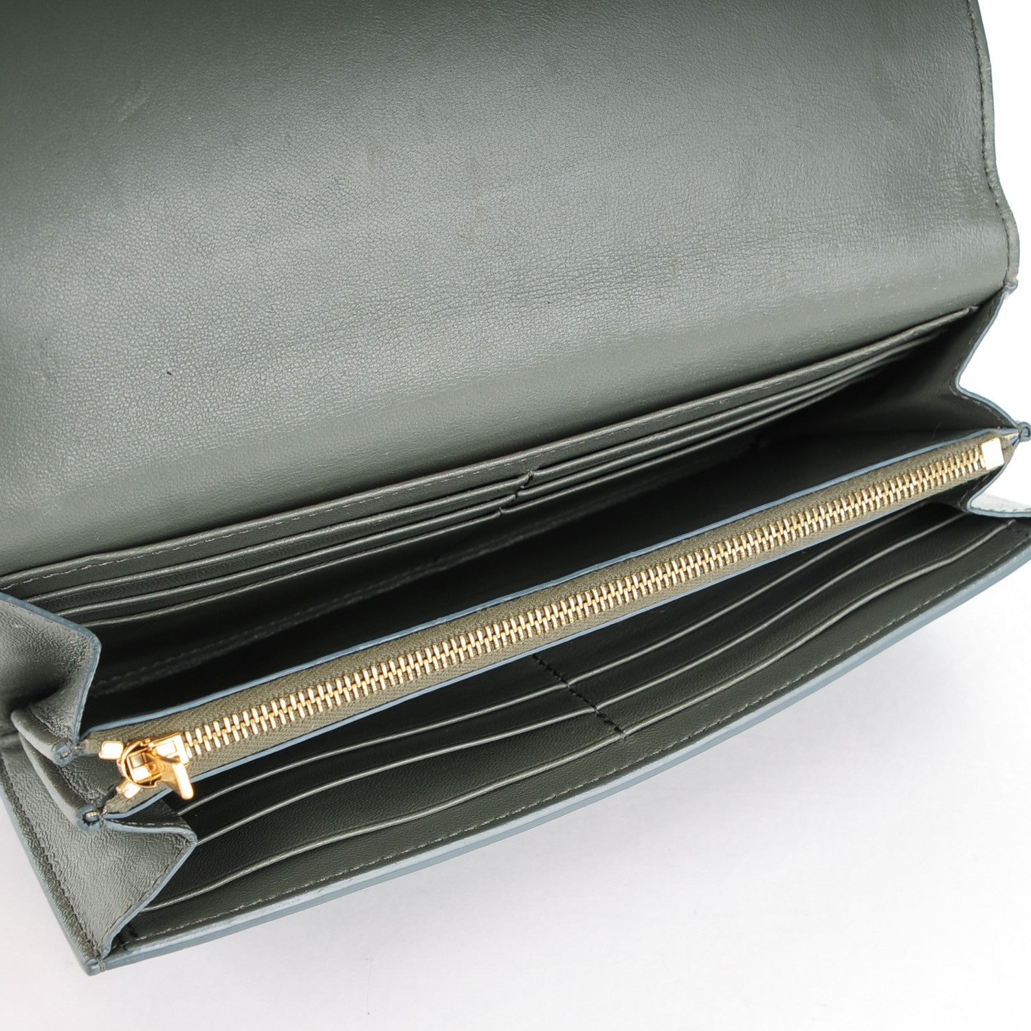 Celine Lambskin Large Flap Wallet Almond 5 of 8