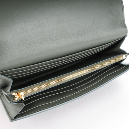 Celine Lambskin Large Flap Wallet Almond 5 of 8