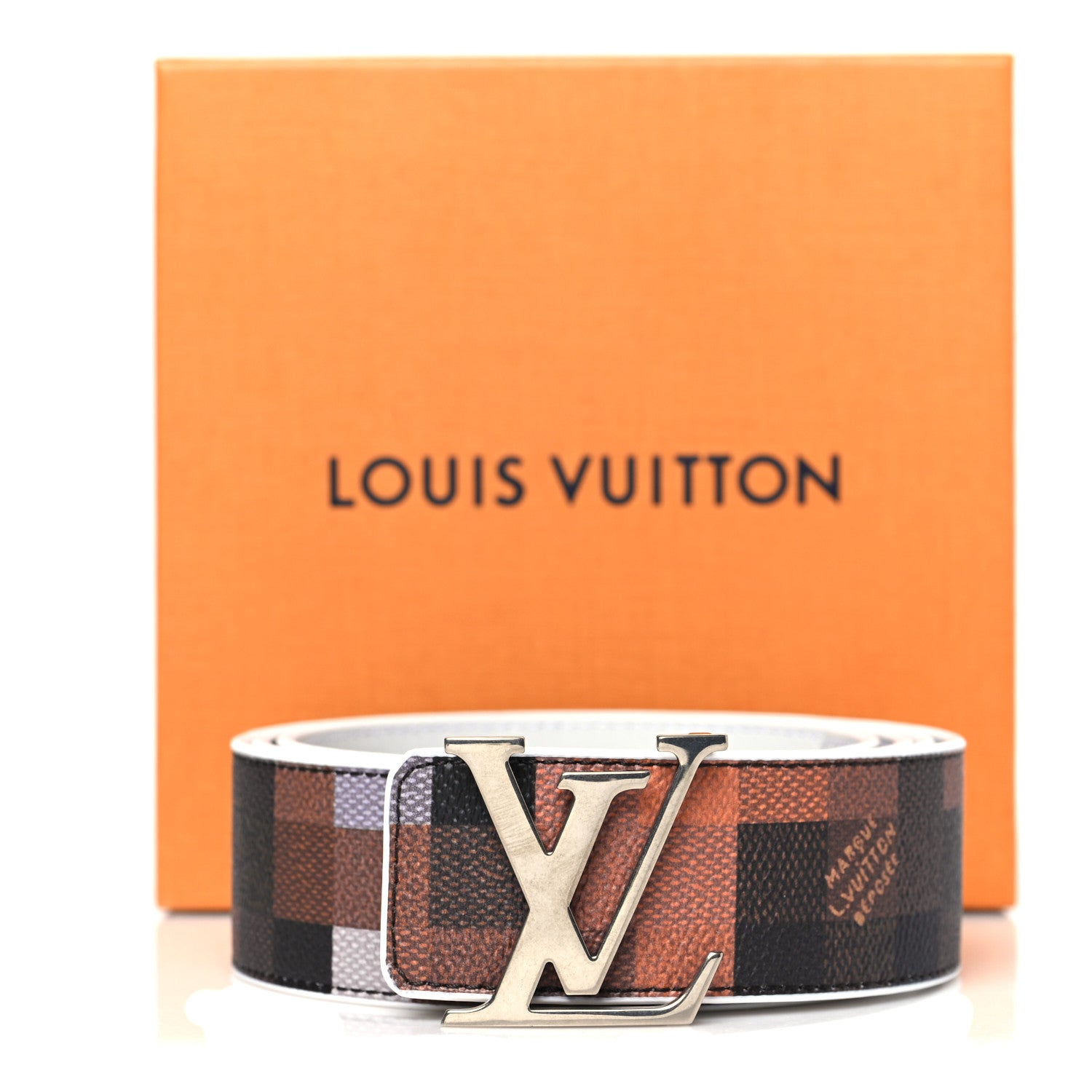 Louis Vuitton Calfskin Cowmooflage 40mm LV Initiales Reversible 110 44 Belt Brown 4 of 4