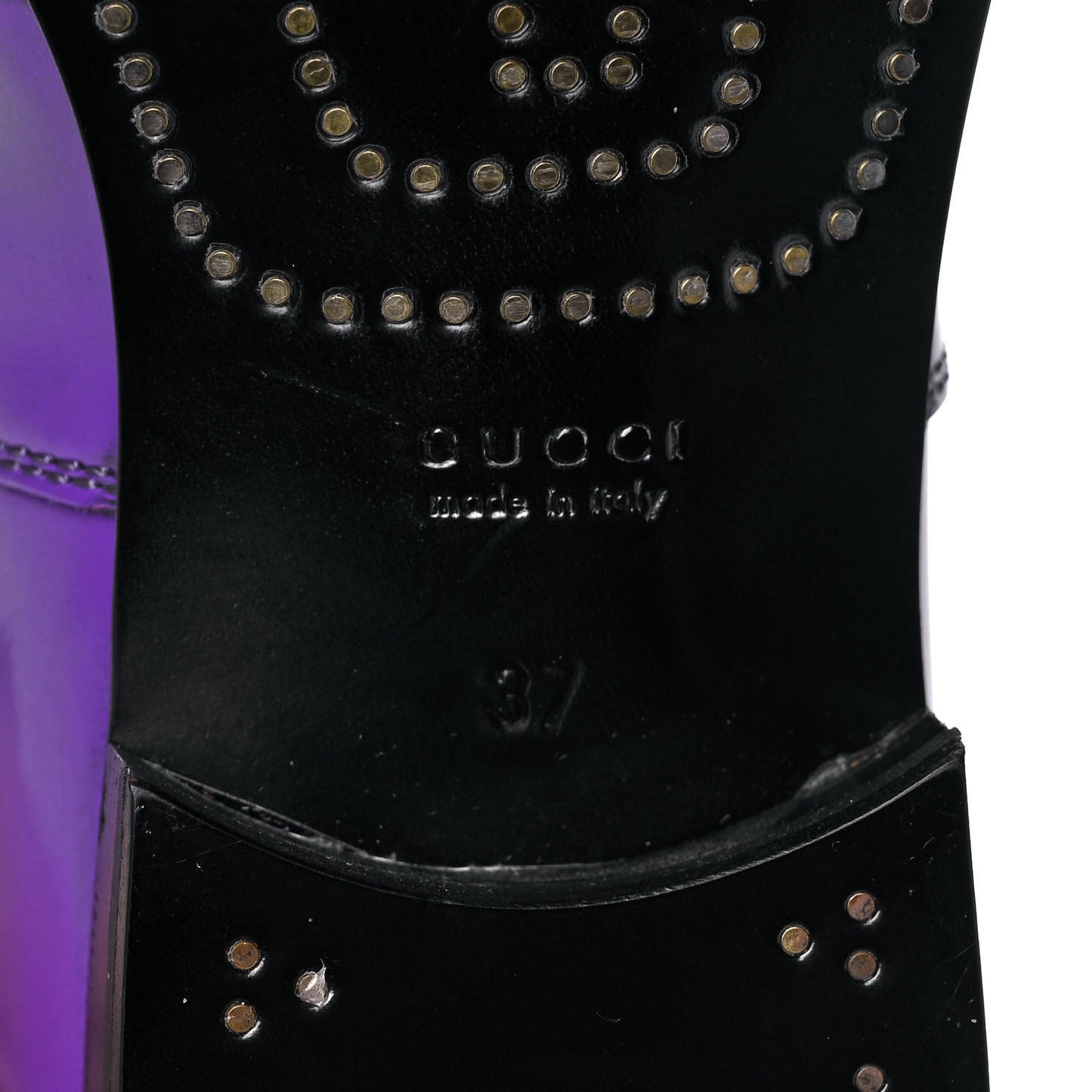 Cordovan Lux Ankle Boots 37 Shine Purple Black