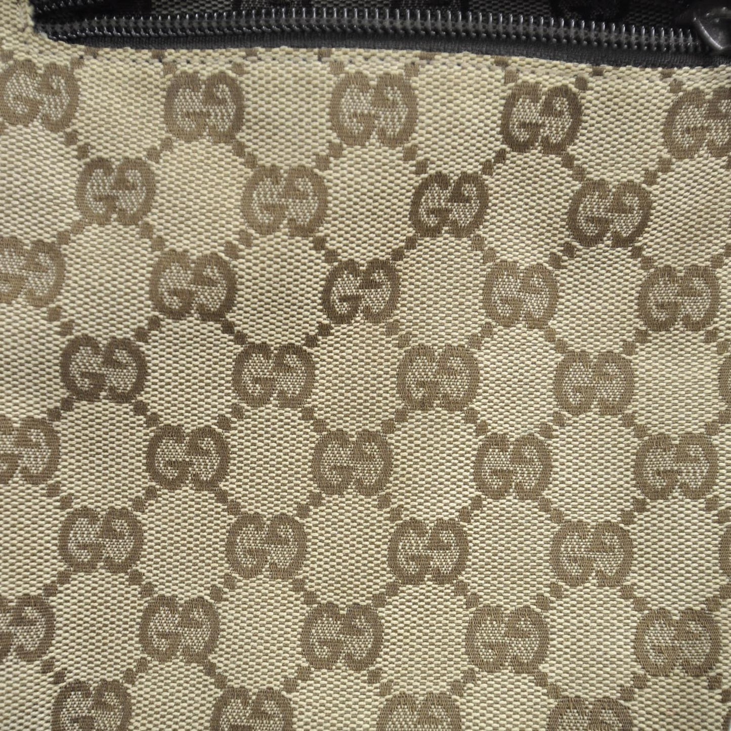 GG Monogram Web Double Pocket Belt Bag Ebony