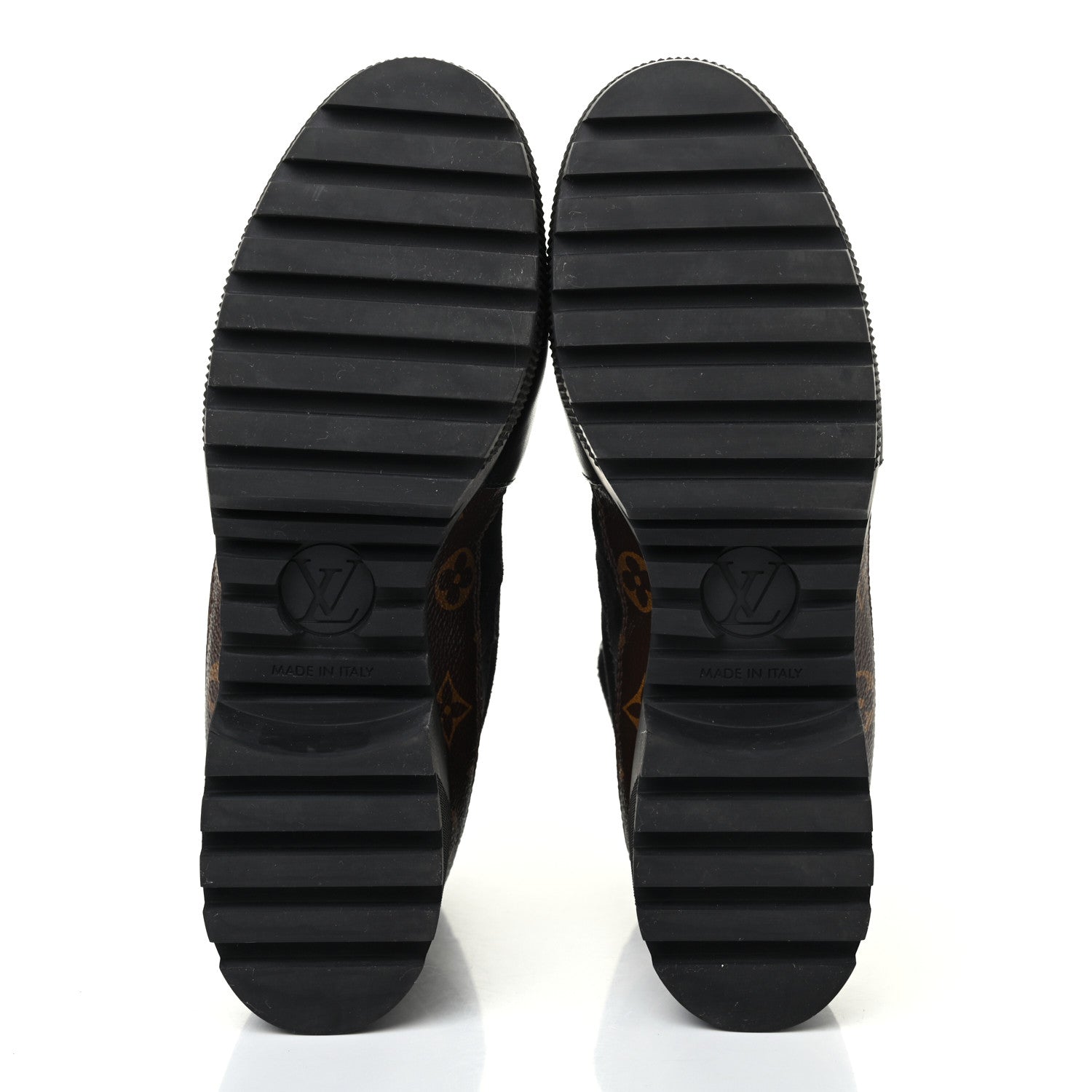 Louis Vuitton Suede Calfskin Monogram Laureate Platform Desert Boots 39.5 Black 4 of 4