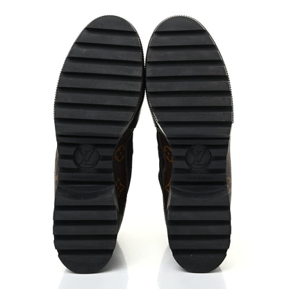 Louis Vuitton Suede Calfskin Monogram Laureate Platform Desert Boots 39.5 Black 4 of 4