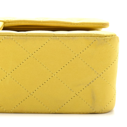 Chanel Lambskin Quilted Medium Double Flap Yellow 11 of 15