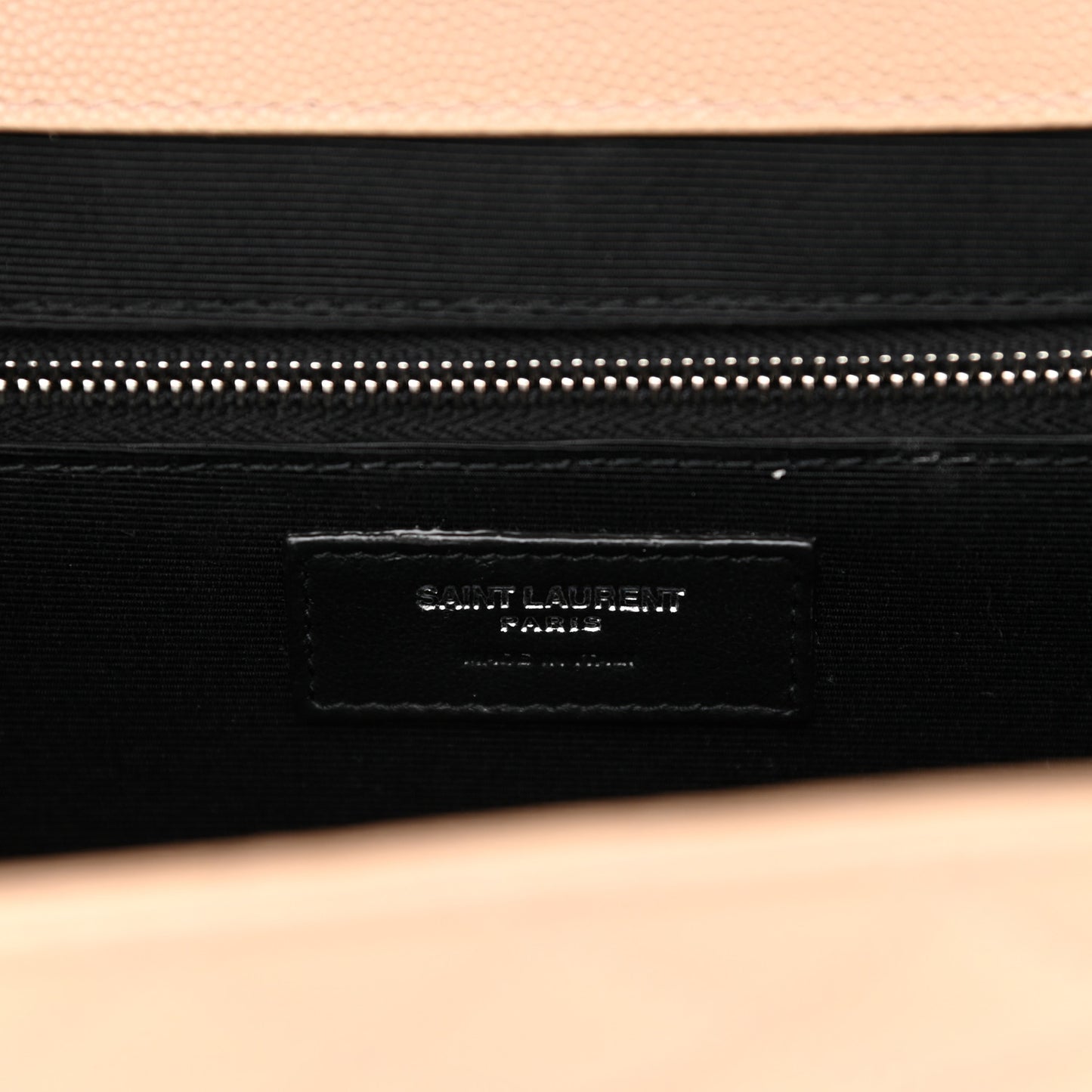 Grain De Poudre Matelasse Chevron Large Monogram Satchel Nude Powder