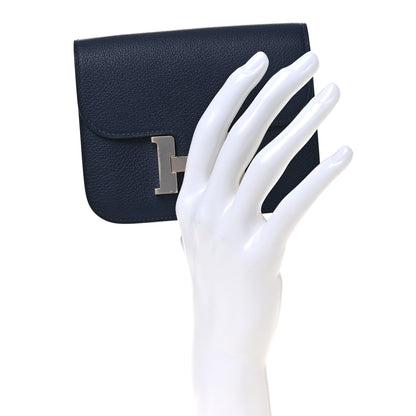Hermes Evercolor Constance Slim Wallet Bleu Nuit 2 of 10