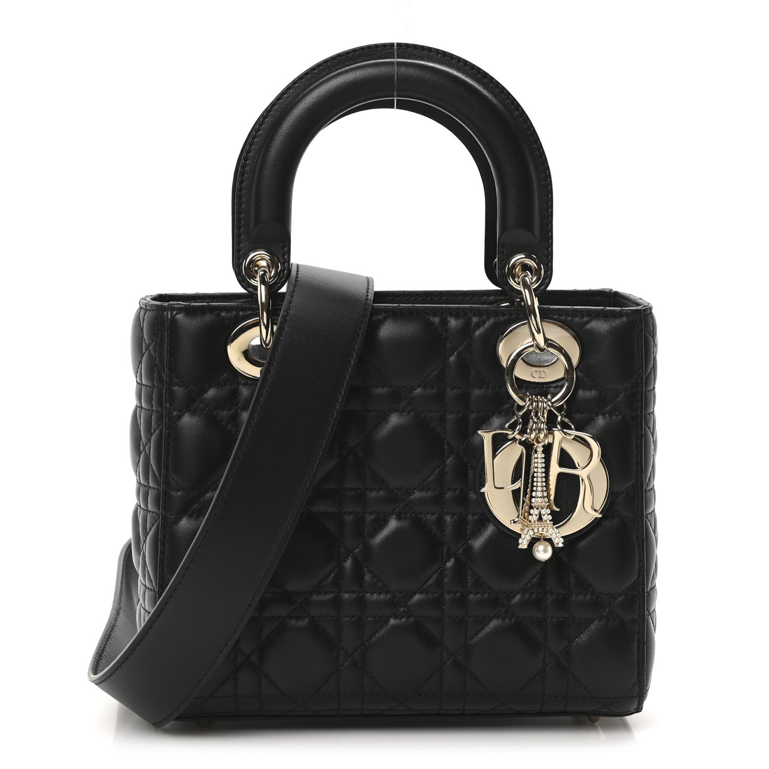 Christian Dior Lambskin Cannage Small My ABCDior Lady Dior Black 1 of 10