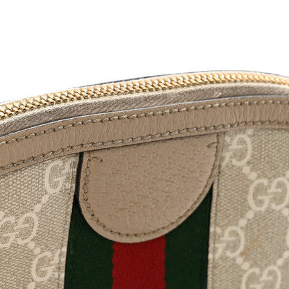 Gucci GG Supreme Monogram Textured Dollar Calfskin Web Small Ophidia Dome Shoulder Beige Mystic White Oatmeal 15 of 16