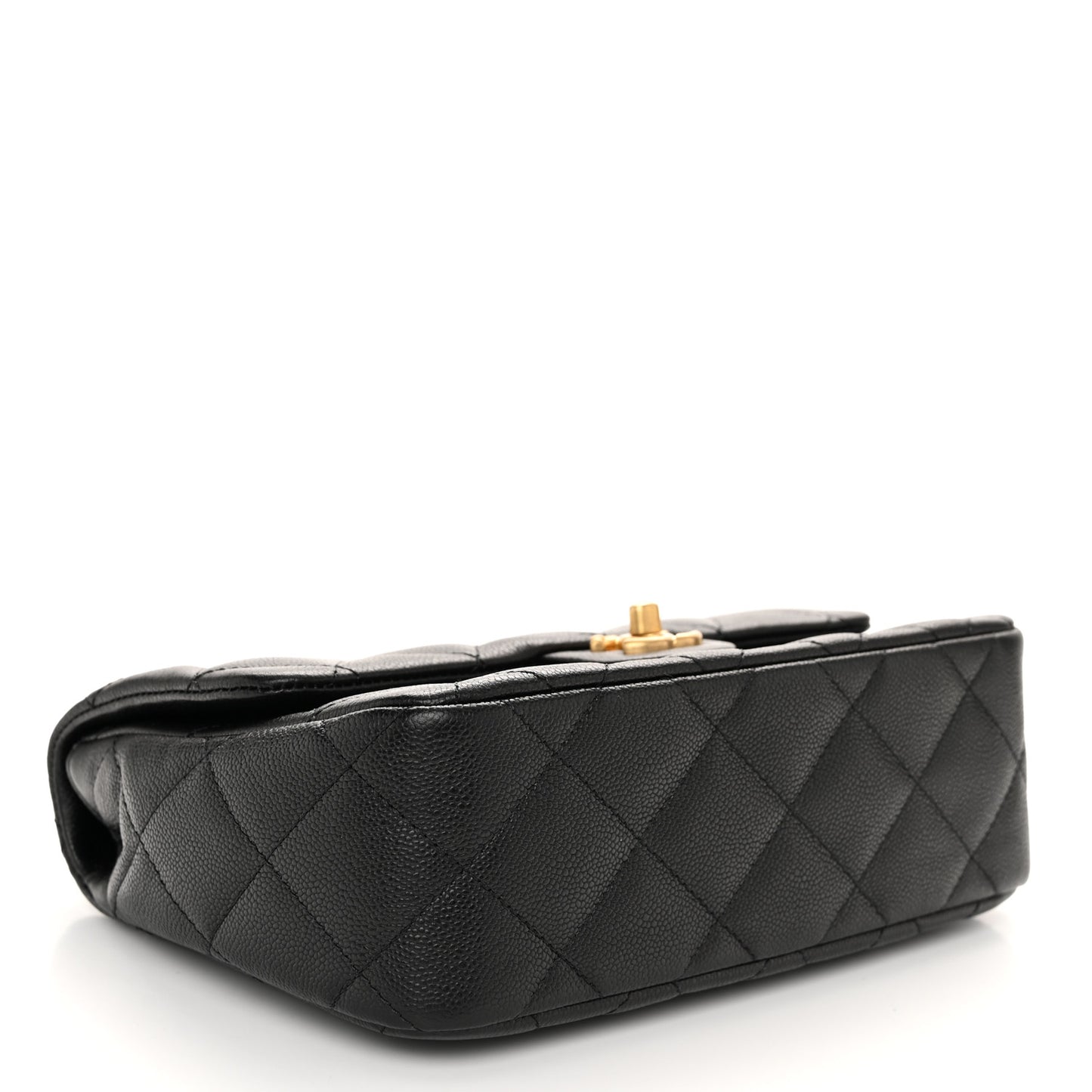 Caviar Quilted Sweetheart Flap Black