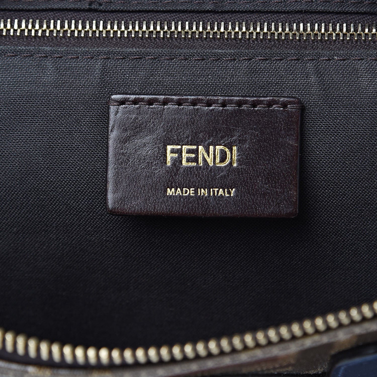 Fendi X FILA Glazed Fabric Vitello Century FF 1974 Mania Belt Bag Mogano Panna Blueberry 6 of 11