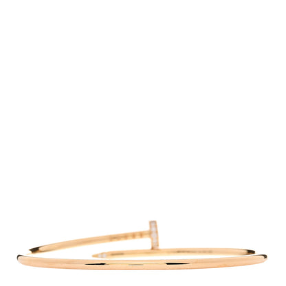 Cartier 18K Yellow Gold Diamond Small Juste Un Clou Bracelet 17 2 of 3