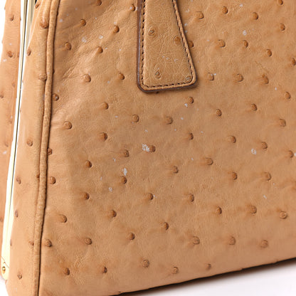 Prada Ostrich Pyramid Bag Soleil 14 of 18