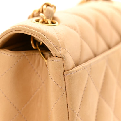 Chanel Lambskin Quilted Flap Shoulder Bag Beige 17 of 18