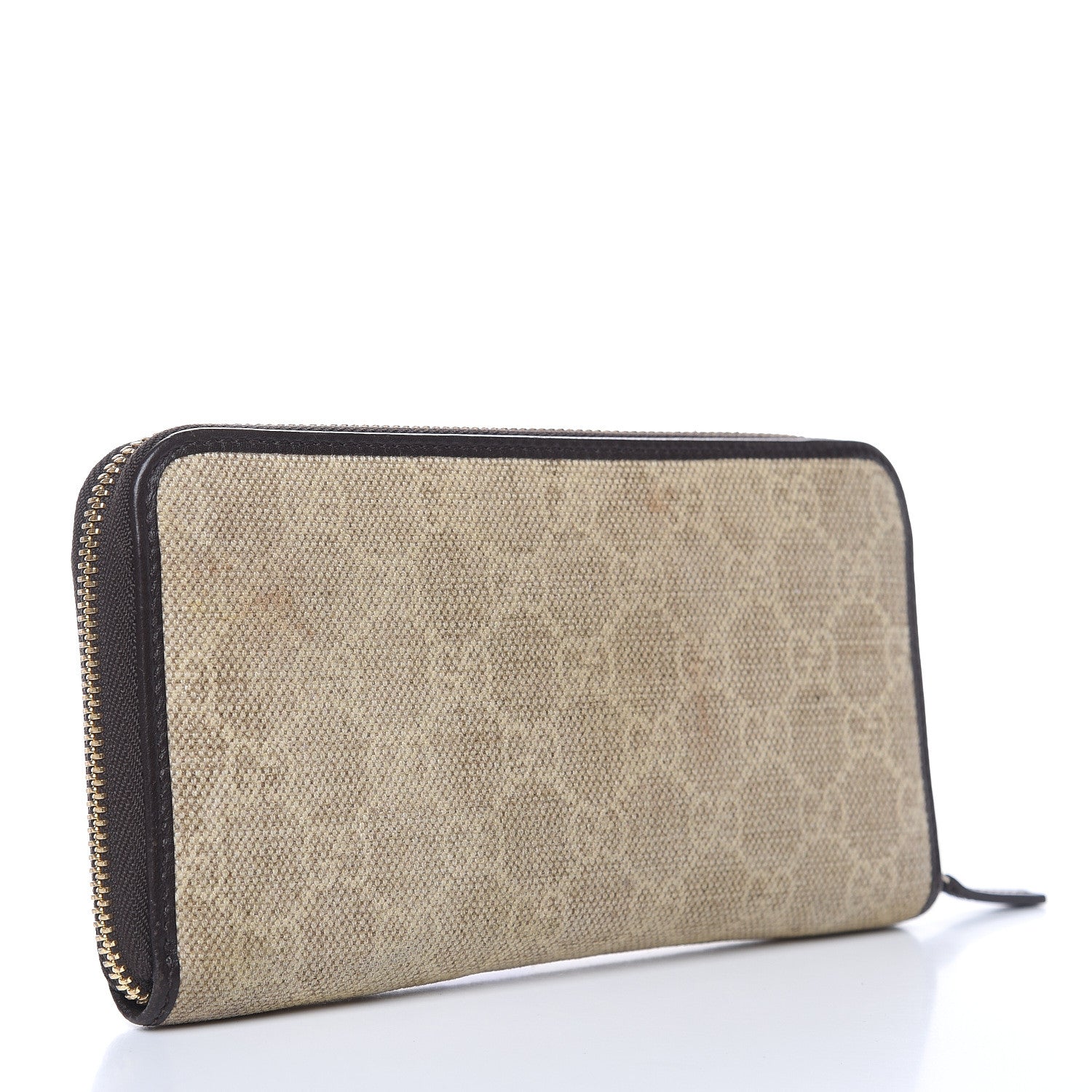 Gucci Monogram Zip Around Wallet Dark Brown 3 of 12