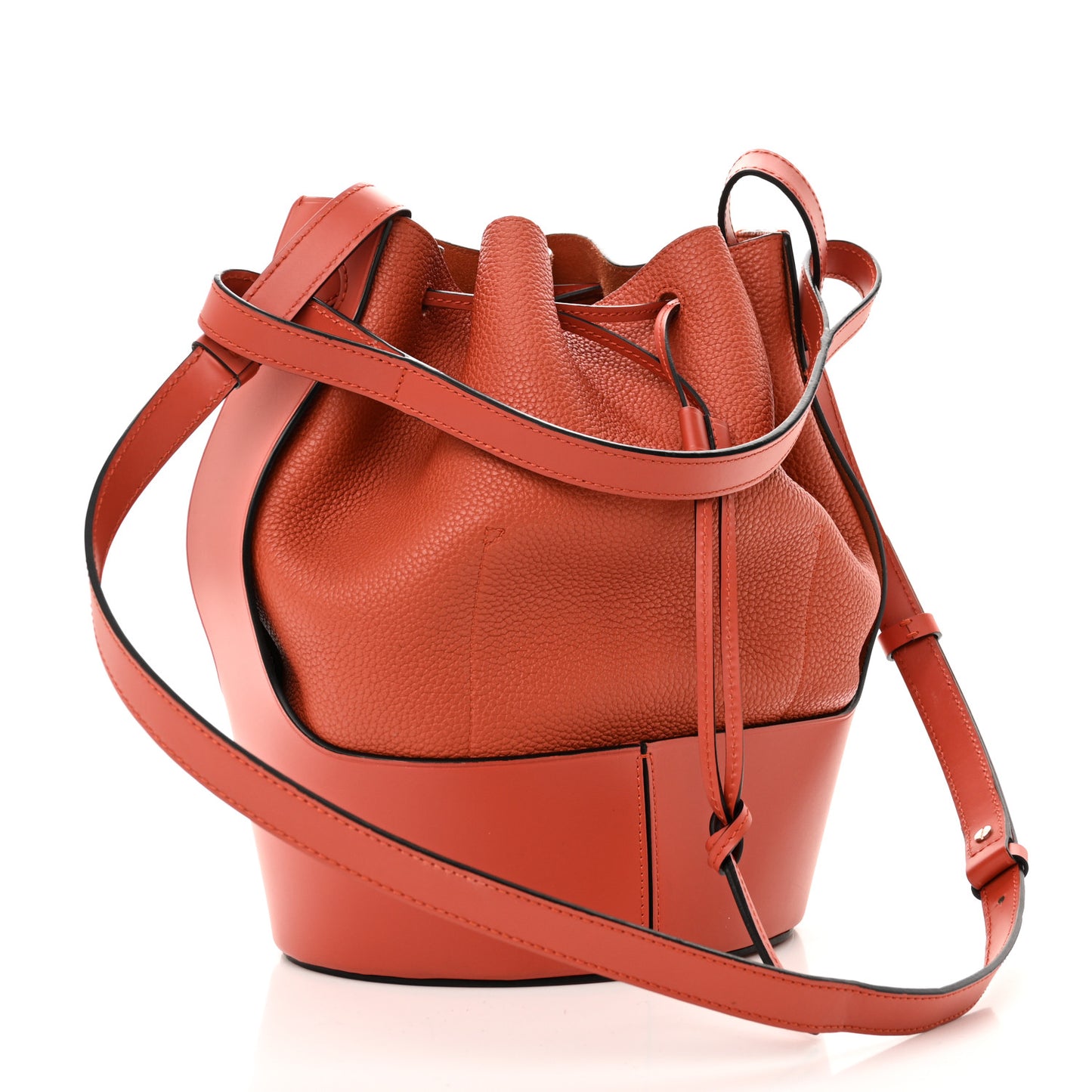 Calfskin Medium Balloon Bucket Bag Pumpkin